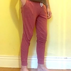 ASOS: slim jogger sweatpants, red, S